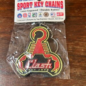 Express Clash San Jose Keychain - Red and Black